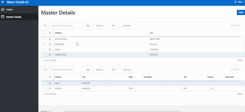 Master-Detail Form with Interactive Grids in Oracle APEX | Ontoor Concepts #2