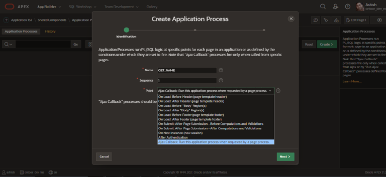 Ajax Callback Application Process And Its Usage In Oracle APEX - Ontoor ...