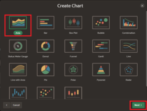 How to create Area Chart Region in Oracle APEX 22.2.0 ? - Ontoor blogs