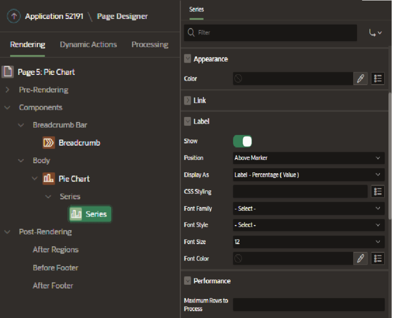 How to create Pie Chart Region in Oracle APEX 22.2.0 ? - Ontoor blogs