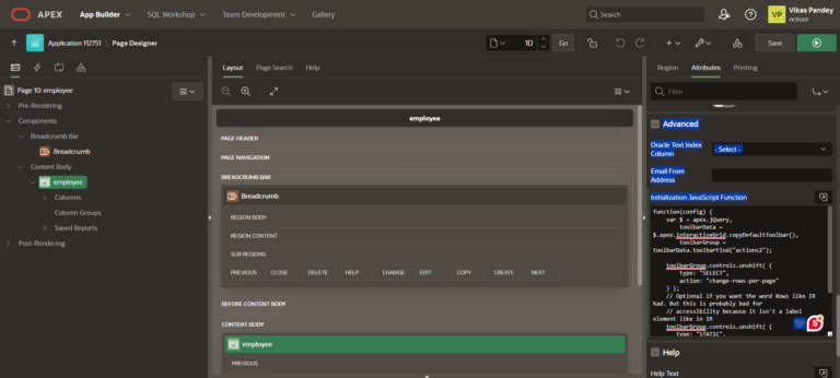 Customizing the Oracle APEX Interactive Grid Toolbar: Adding a "Rows ...
