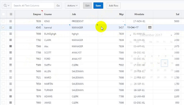 Interactive Grid in Oracle APEX