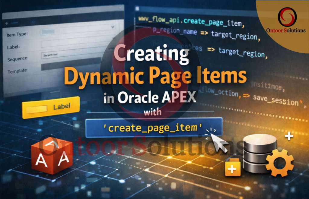 How to Create Page Items Dynamically in Oracle APEX