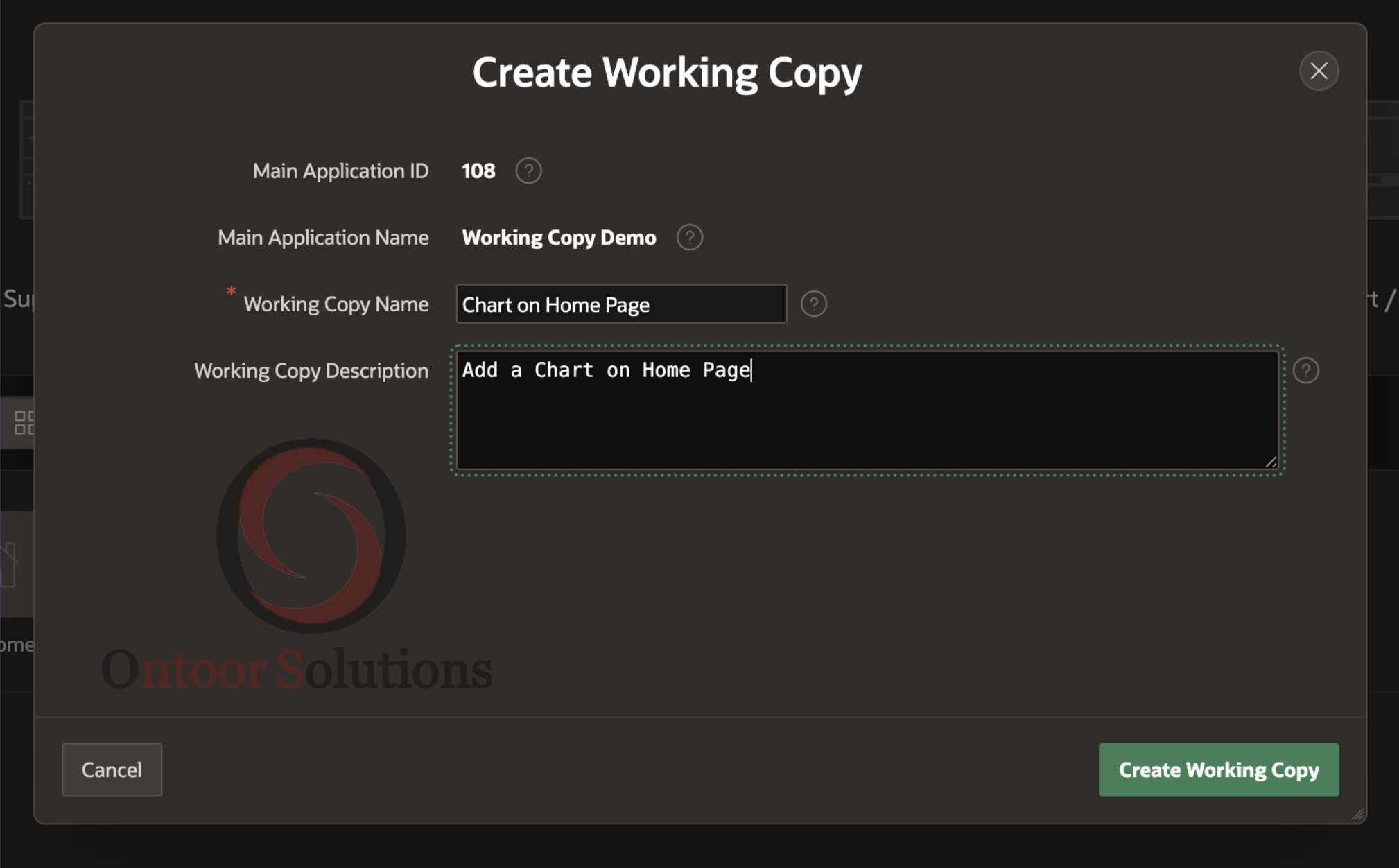 Understanding Working Copy in Oracle APEX - Ontoor blogs
