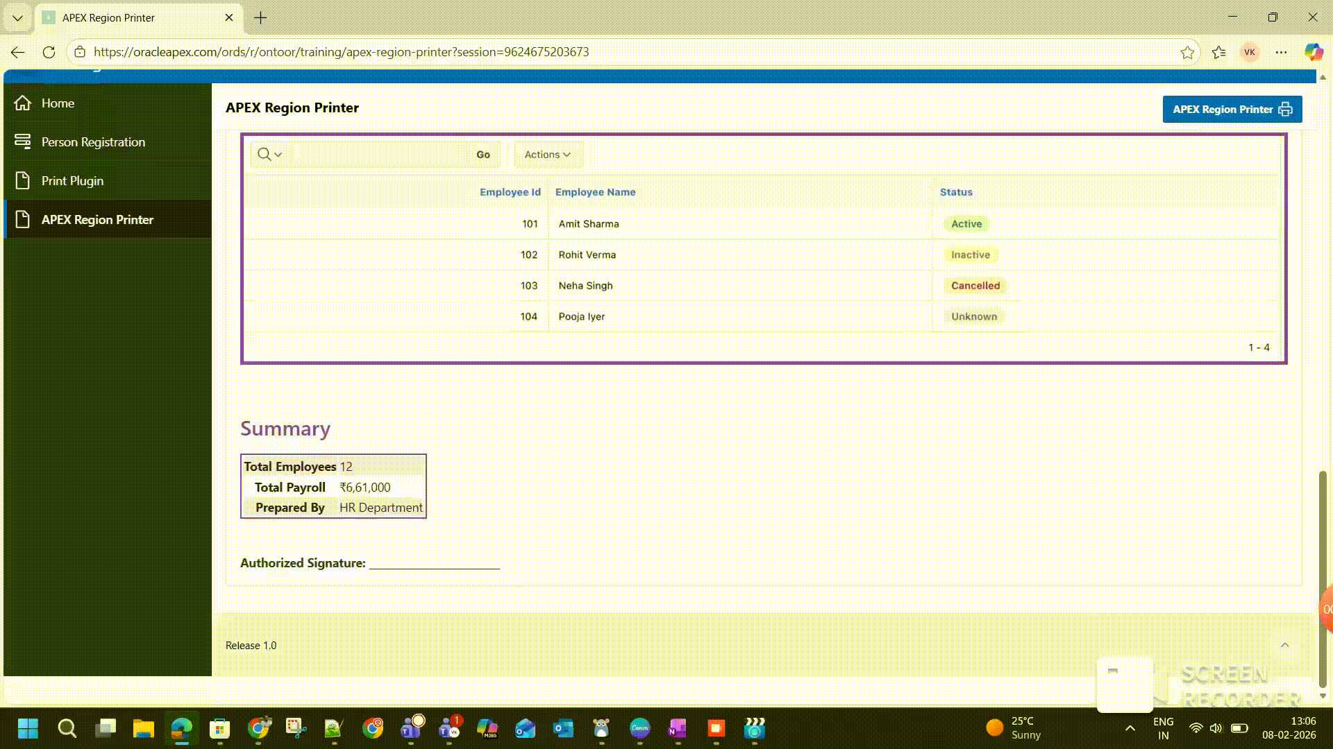 APEX Region Printer Plugin: How to Print Any Oracle APEX Region Cleanly